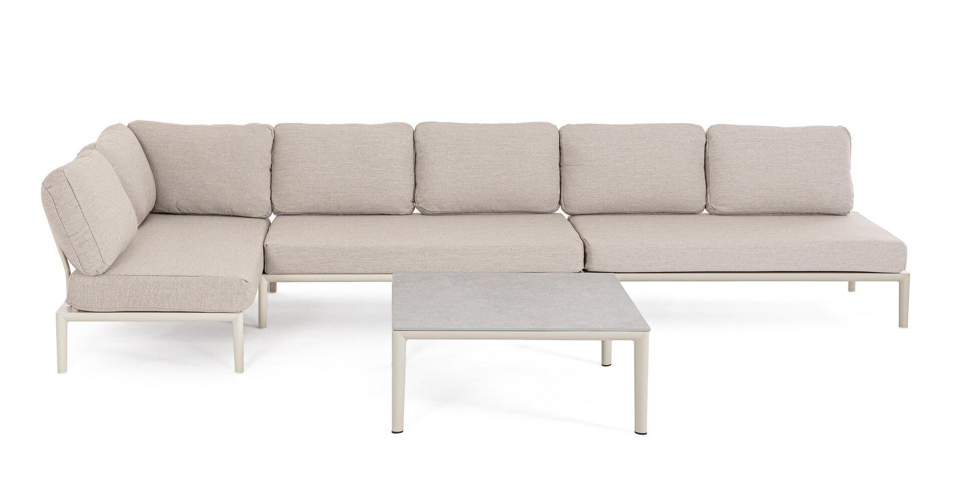 Квадратный садовый стол из спеченного камня и алюминия BIZZOTTO Gerald ARCH-00143921 - Вид №8