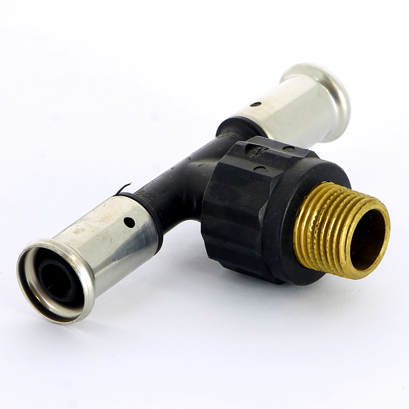 Тройник пресс-Н PVDF HENCO 16x1/2"x16 14PK160416