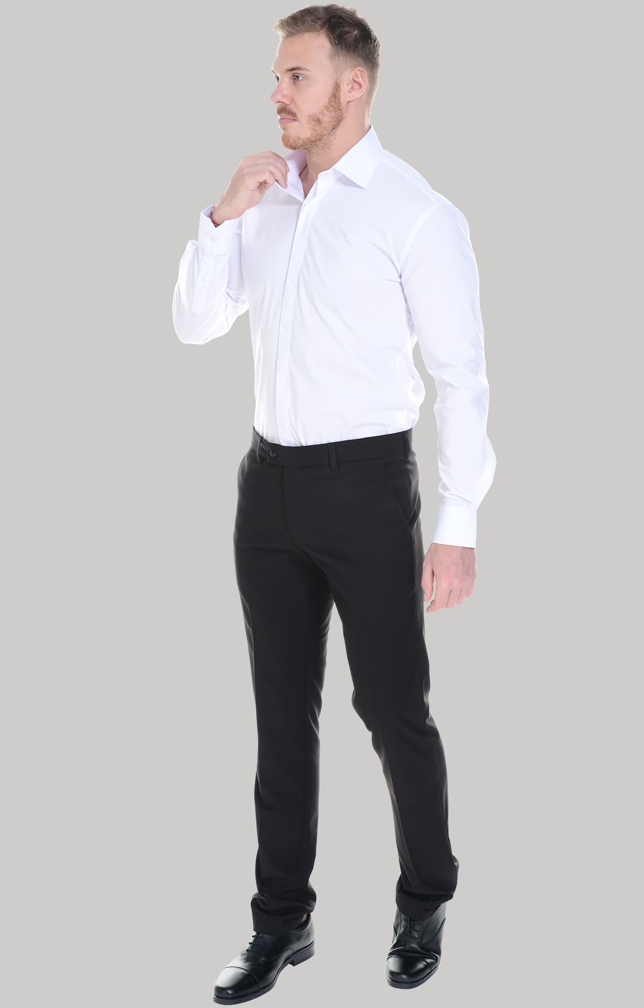 62465 Рубашка мужская  white El-Risto  Корпоративная одежда  размер 41/176-182  - Вид №23