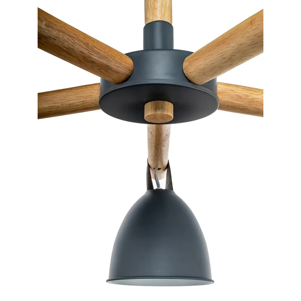 Люстра на штанге Lamplandia Decize Grey L1467, 5 ламп, 17 м², цвет серый STLM-2062588 - Вид №4