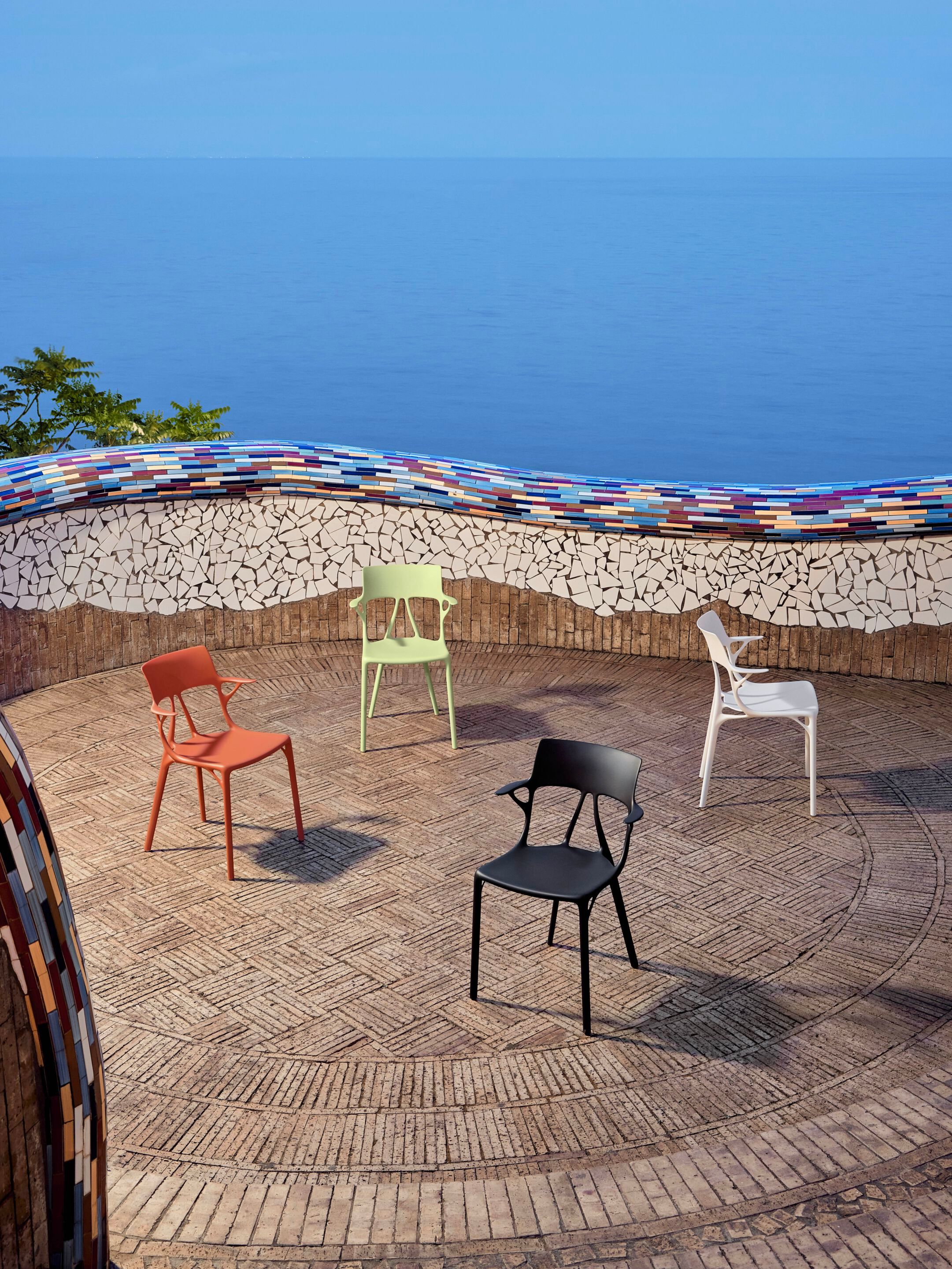 Стул из переработанного инженерного пластика с подлокотниками Kartell A. I ARCH-00030054 - Вид №11