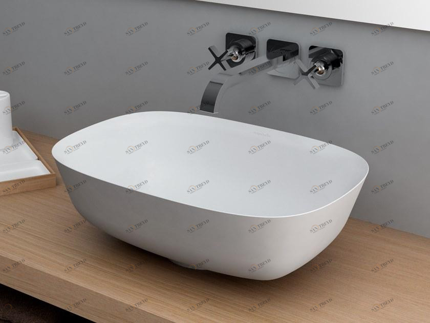 Накладная раковина на столешницу  овальная Acquabella Acquawhite sun-id-1365142