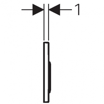 115.085.KJ.1 смывная клавиша OMEGA20 (бел, хром глянц, бел) Santreyd  - Вид №2
