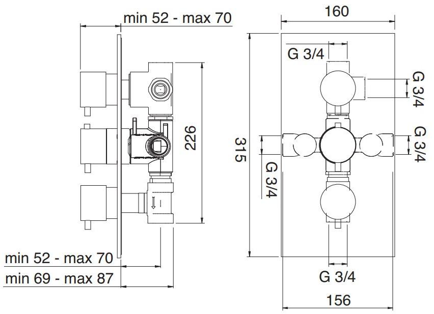 Rubinetterie Treemme X-change_mono  7294vl  - Вид №1