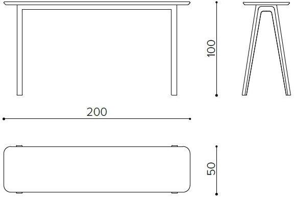 True Design Прямоугольный деревянный высокий стол E-quo Eq t095 - Вид №9