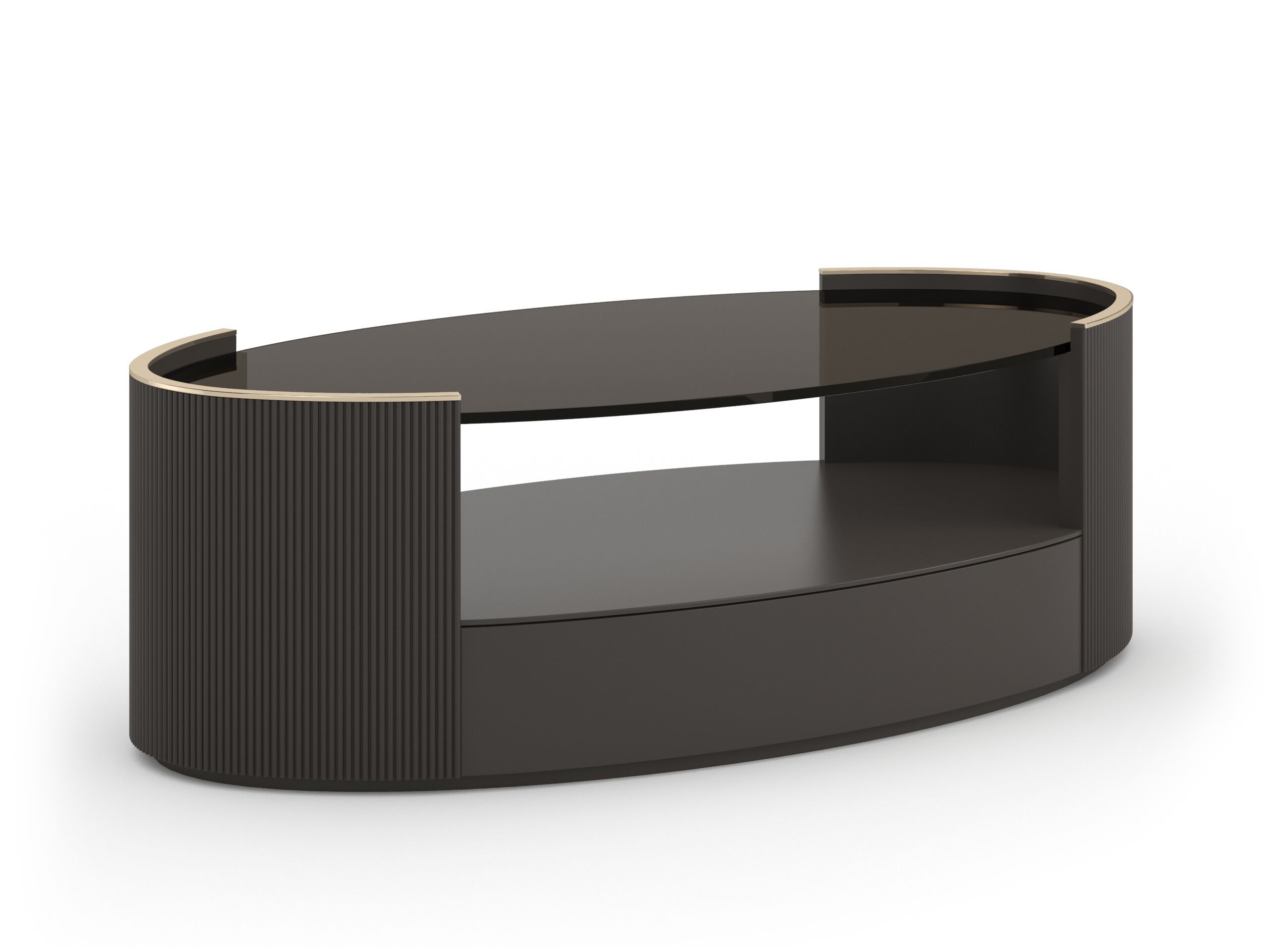 Стеклянный овальный журнальный столик Caracole Love ARCH-00029044 - Вид №1