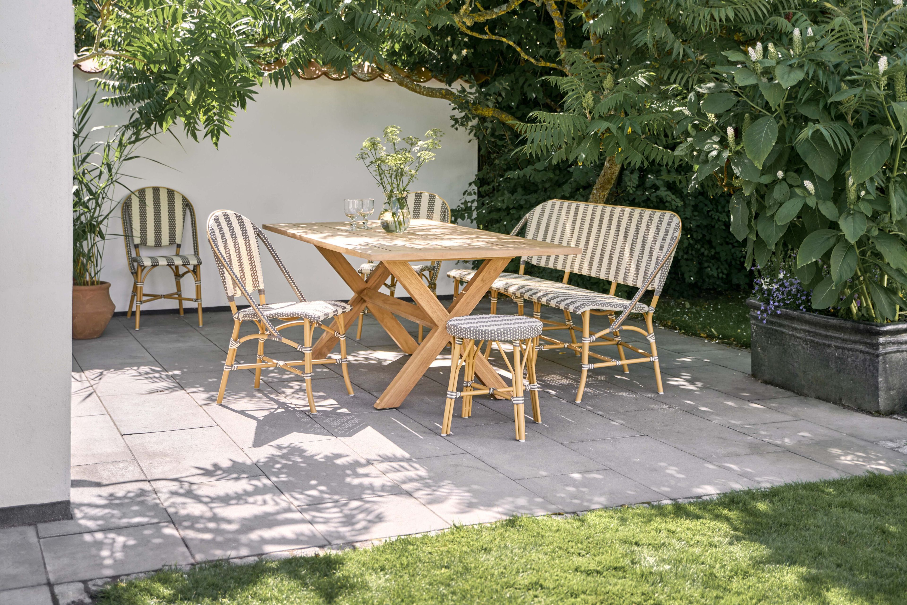 Алюминиевый и ArtFibre штабелируемый садовый стул Sika Design Alu Affäire ARCH-00126591 - Вид №1