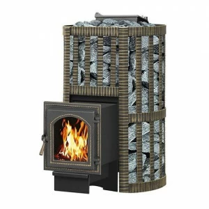 Печь для бани Везувий Ураган Ковка 16 (270) с закрытой каменкой