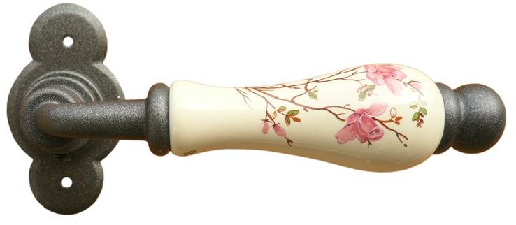 Galbusera Ручка из железа и фарфора на розетке с розеткой Vienna 1-20 + d1 - Вид №2