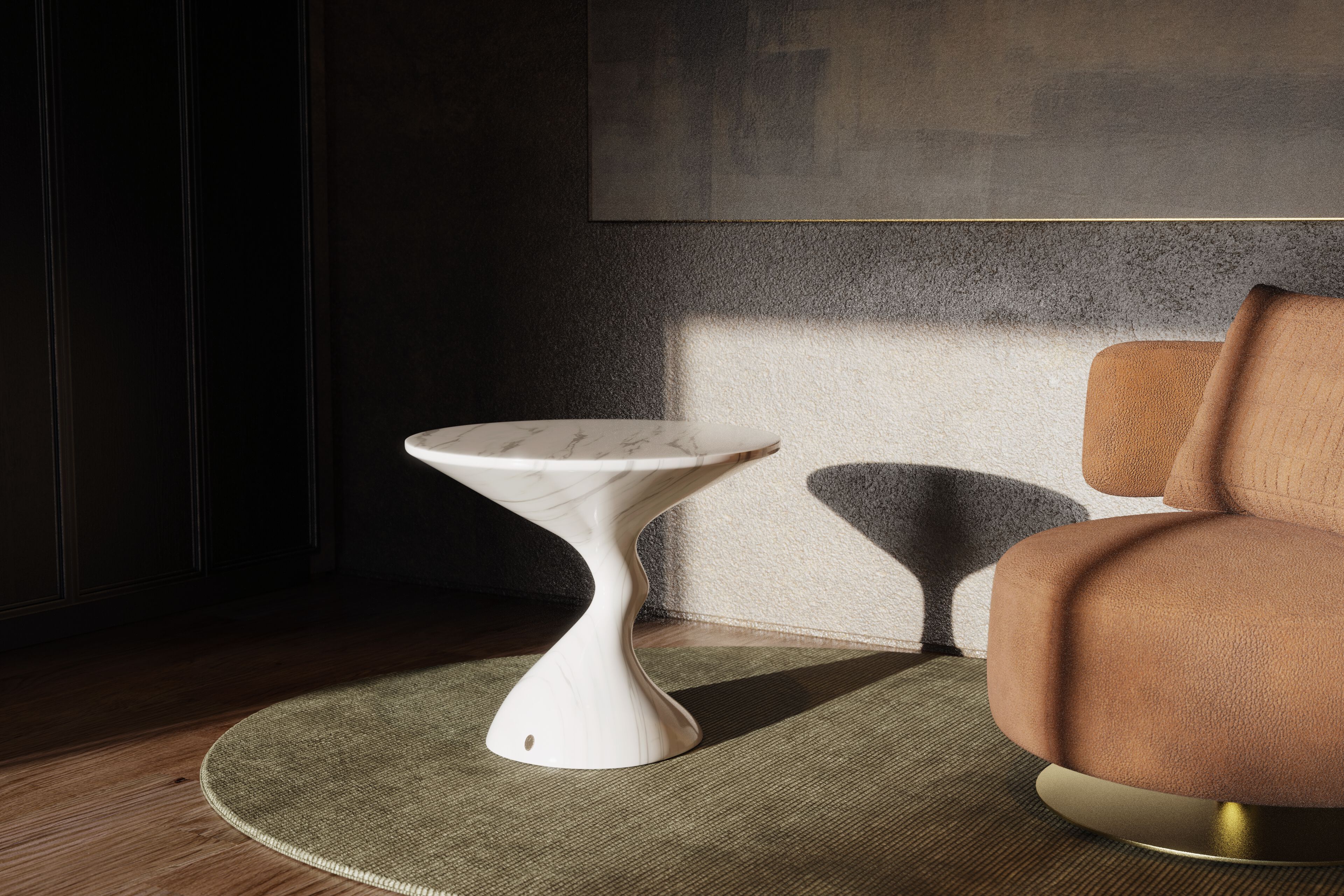 Круглый журнальный столик из стекловолокна KARPA AERIS K2012 ARCH-00010476 - Вид №1