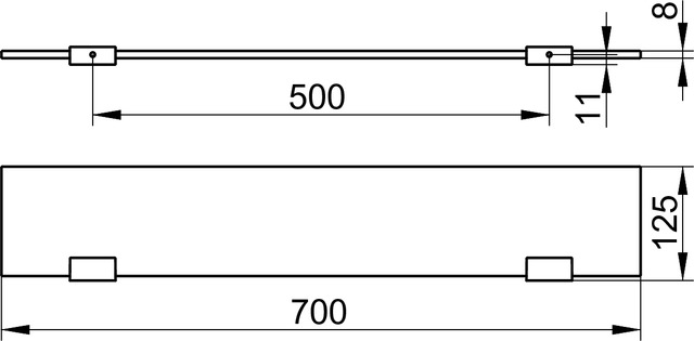 11510015100 Стеклянная полочка KEUCO Edition 400 - Вид №3