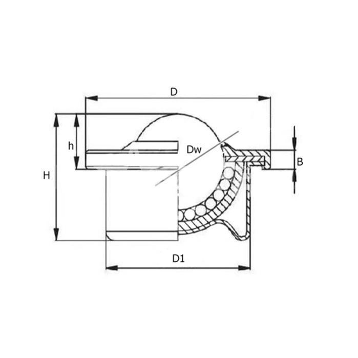 IS2212 Шариковая опора CY8H CS/CS ISKRA  - Вид №1