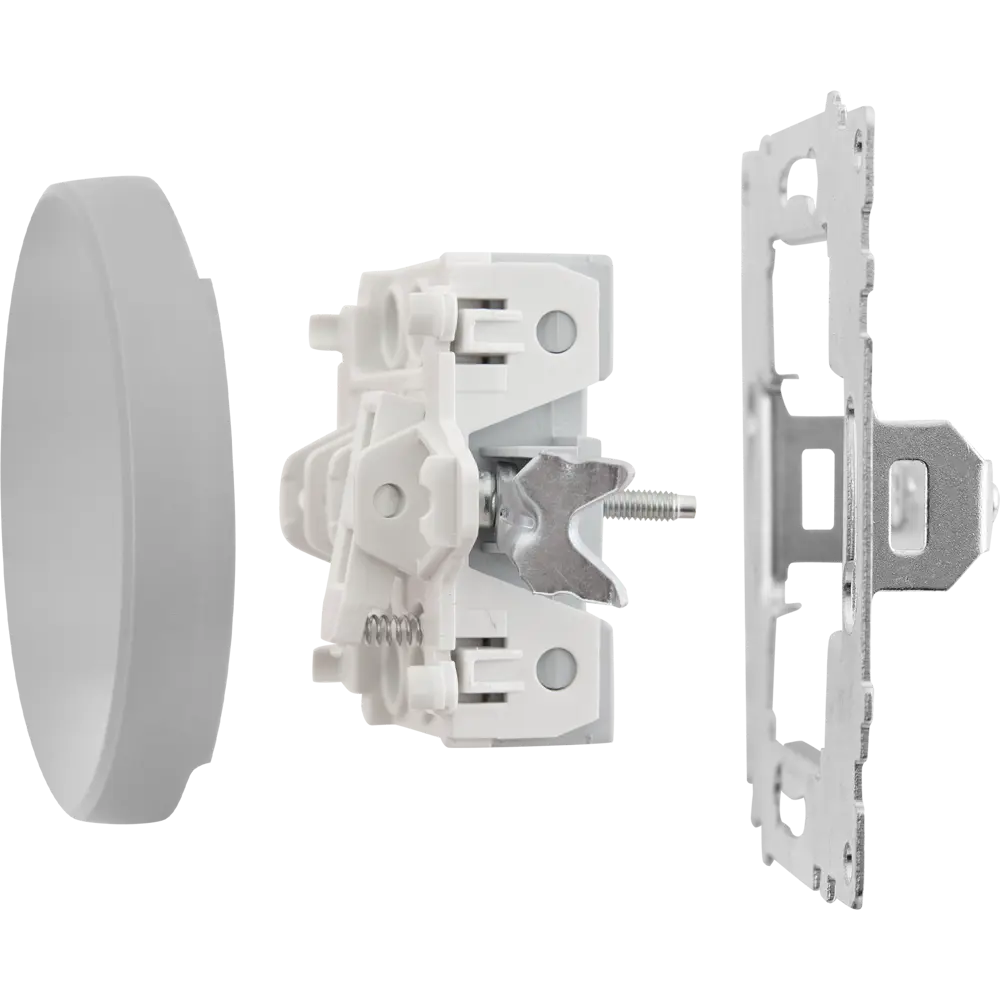 Выключатель встраиваемый Onekeyelectro 1 клавиша с самовозвратом цвет серый Florence STLM-2095752 - Вид №5