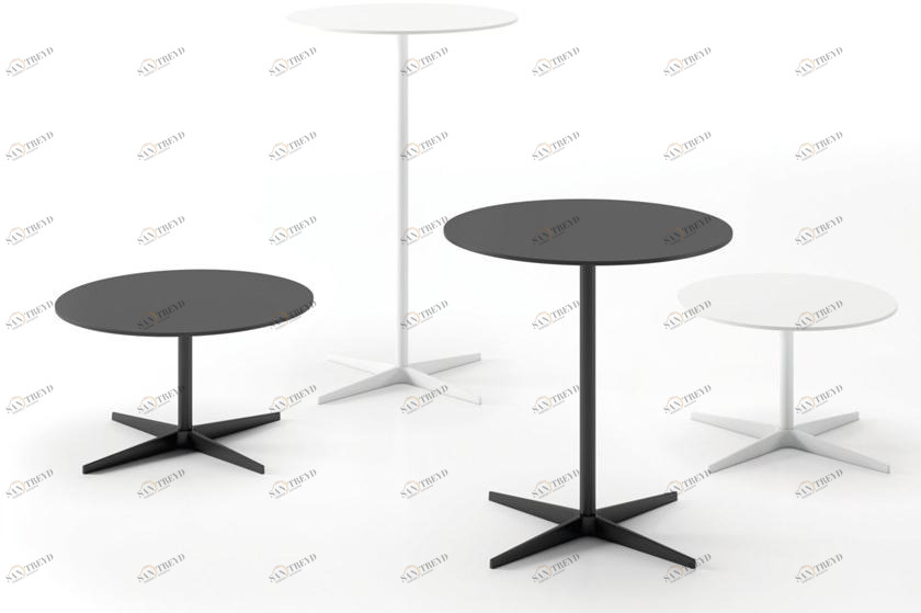 Viccarbe Круглый стол из МДФ с основанием 4 звезды Eli sun-id-1416816