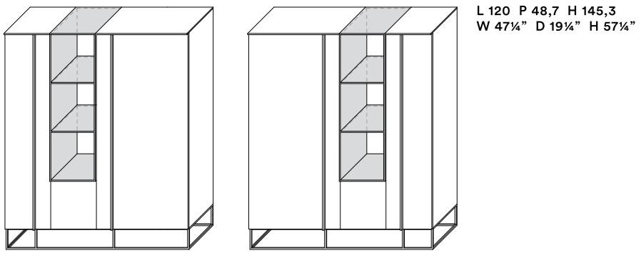 JESSE Буфет из лакированной древесины с распашными дверцами Tate sun-id-1505806 - Вид №2