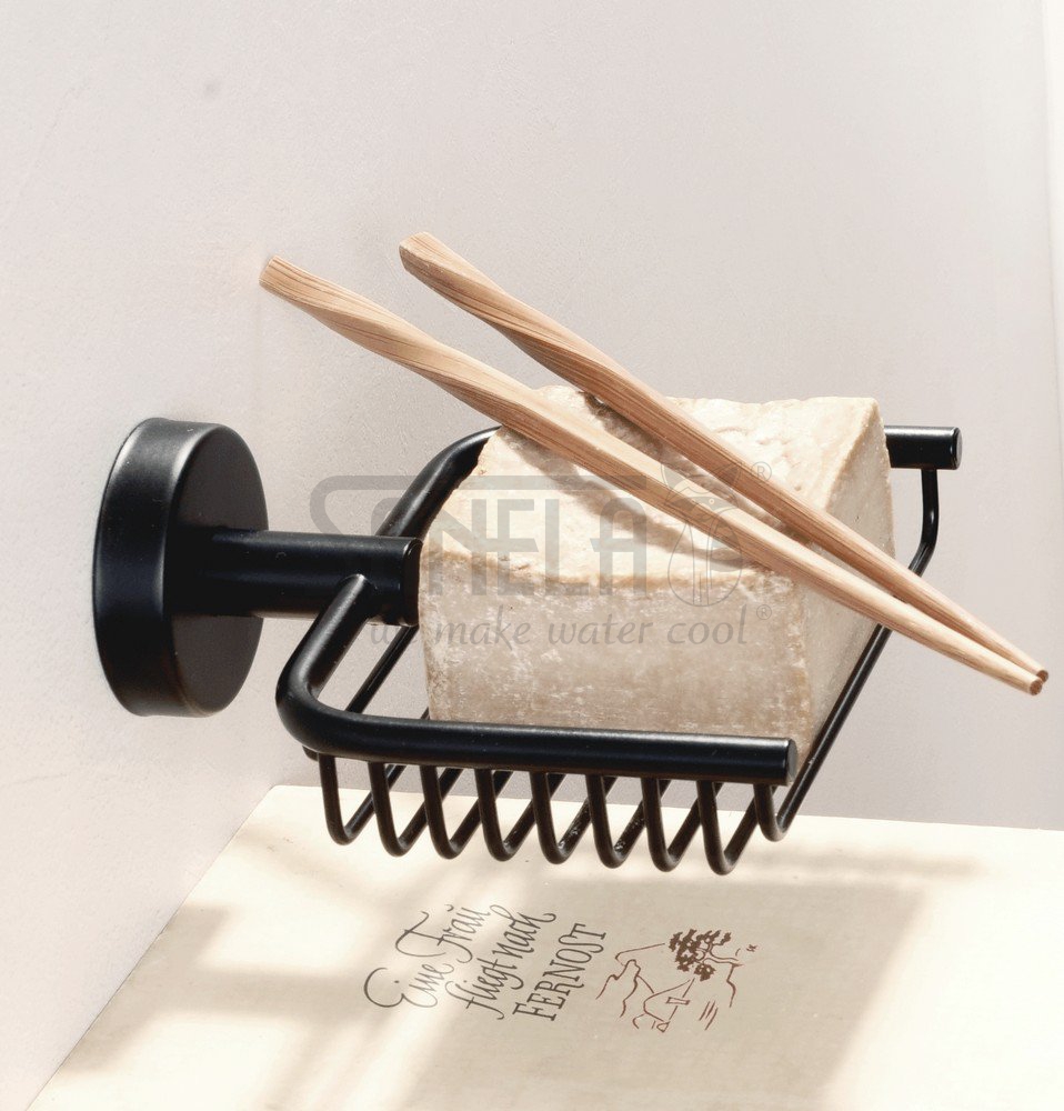 62181 Нержавеющая мыльница, черная матовая поверхность SANELA  - Вид №1