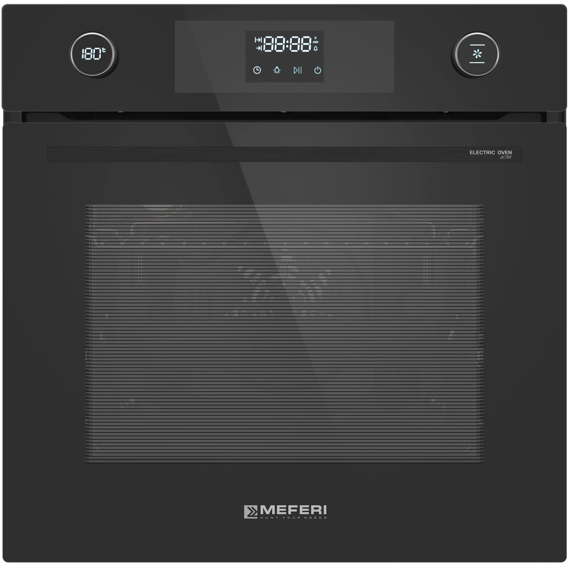 9168823 Электрический духовой шкаф Meferi MEO6013BK ULTRA черный STDN-0124062 - Вид №1