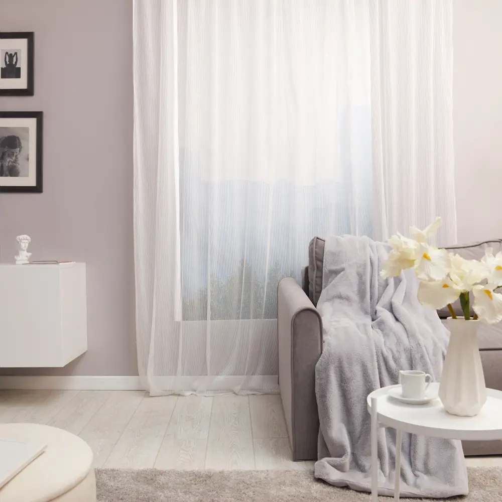 Тюль MIAMOZA Вита на ленте 300x280 см кремовый 84508325