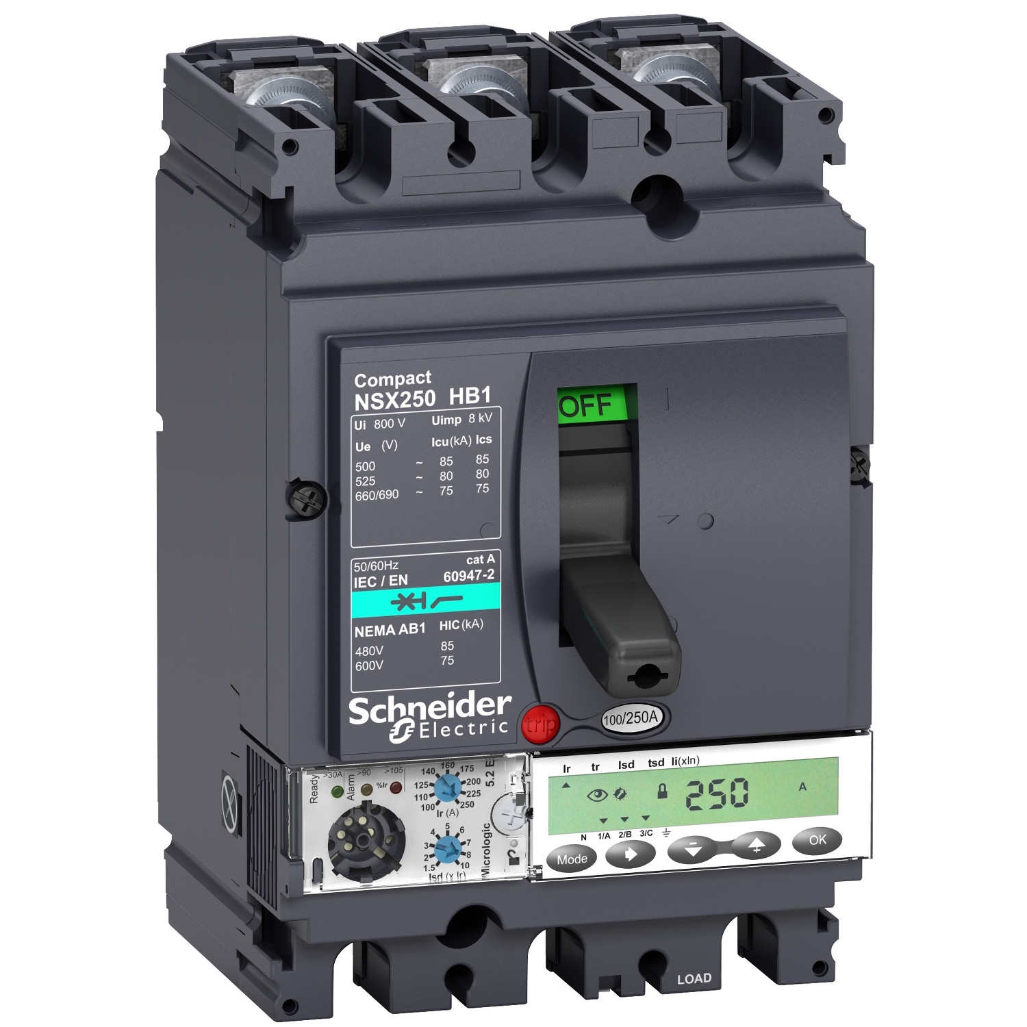 LV433550 Силовой автомат NSX, 85кА, 3P, 160А Schneider Electric Compact 