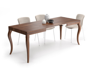 Выдвижной прямоугольный обеденный стол из меламиновой ткани