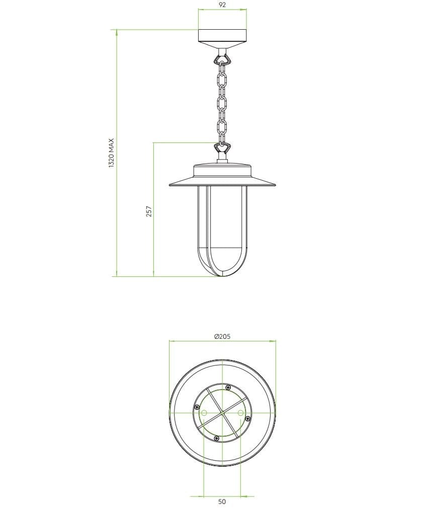 Подвесной светильник из цинка и стекла Astro Lighting Монпарнас ARCH-00125493 - Вид №5