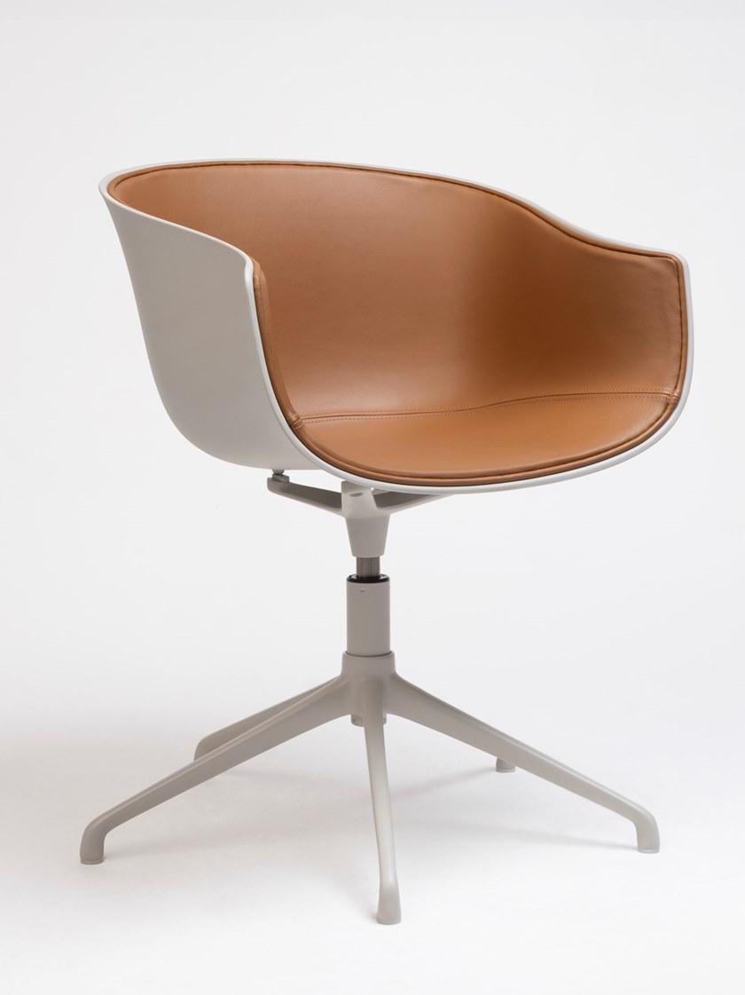 ONDARRETA Кожаное вращающееся кресло с 5 спицами и подлокотниками Bai sun-id-1482313 - Вид №2