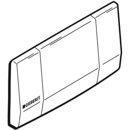 115.151.00.1 Смывная клавиша Geberit Highline, смыв/стоп, с креплением на винтах Geberit  - Вид №1