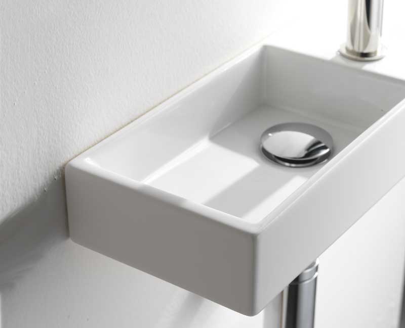 L319T0R1V2.100 Подвесная раковина прямоугольная A. e T. Italia ACQUAFREDDA Белый глянцевый AeT ITALIA - Вид №2