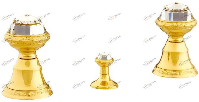 Bronces Mestre Смеситель для биде на 3 отверстия с кристаллами swarovski® Antartica 039222.e00