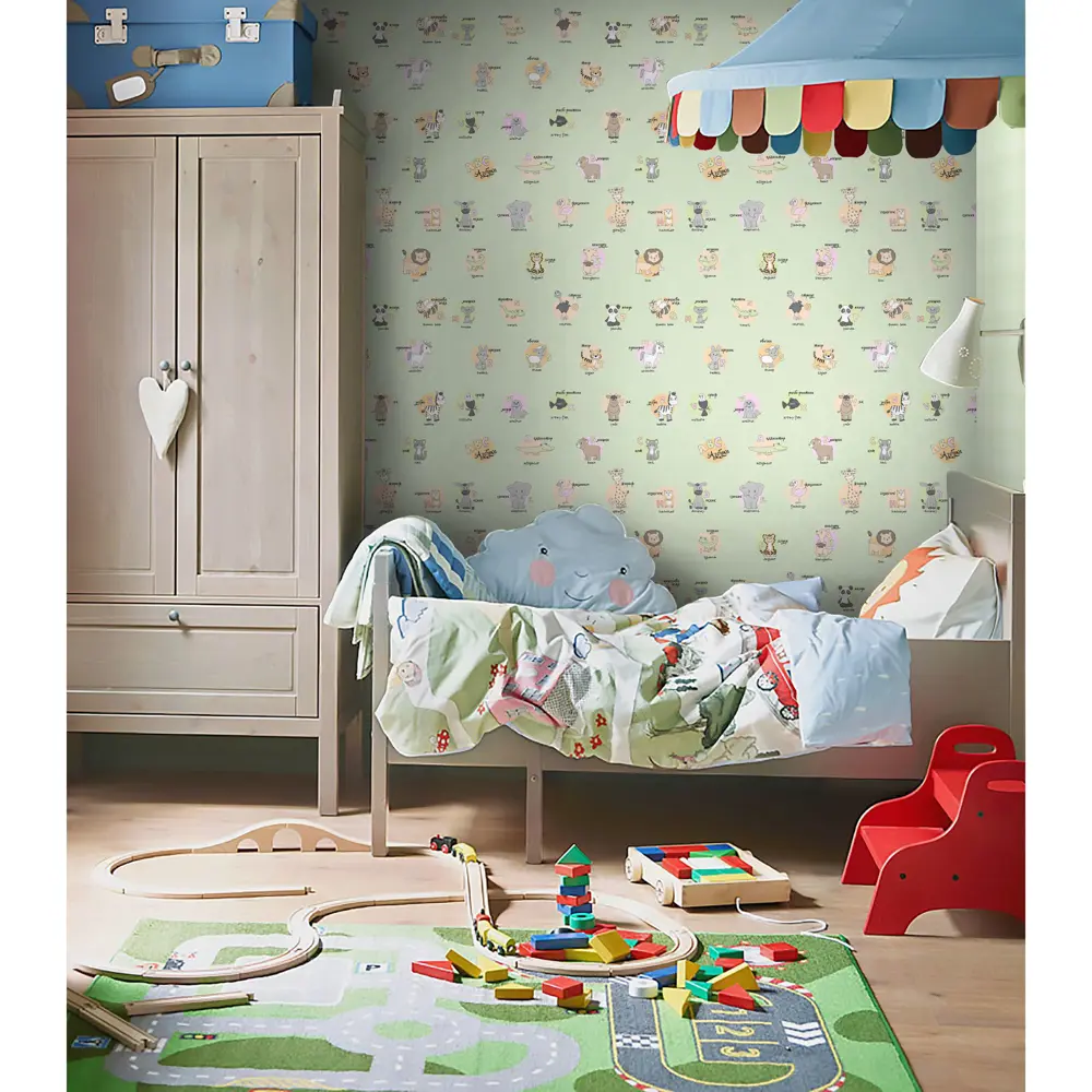 Обои на Eco основе для детской Школа 0.53х10 м цвет зелёный VS983053 Victoria Stenova STLM-2084970 - Вид №3