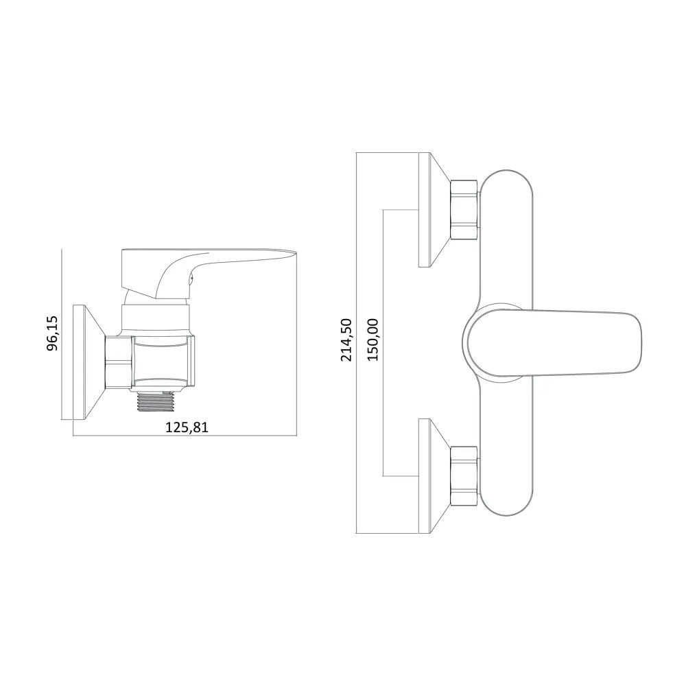 Смеситель для душа Damixa Willow 212000300LM однорычажный цвет черный матовый STLM-2187098 - Вид №2