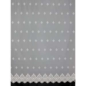 Тюль с вышивкой на сетке «Ромбики» 1 п/м 280 см цвет кремовый