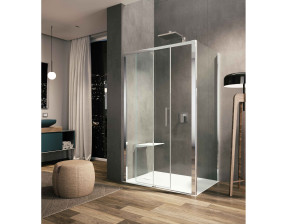 Угловая душевая кабина с раздвижной дверью