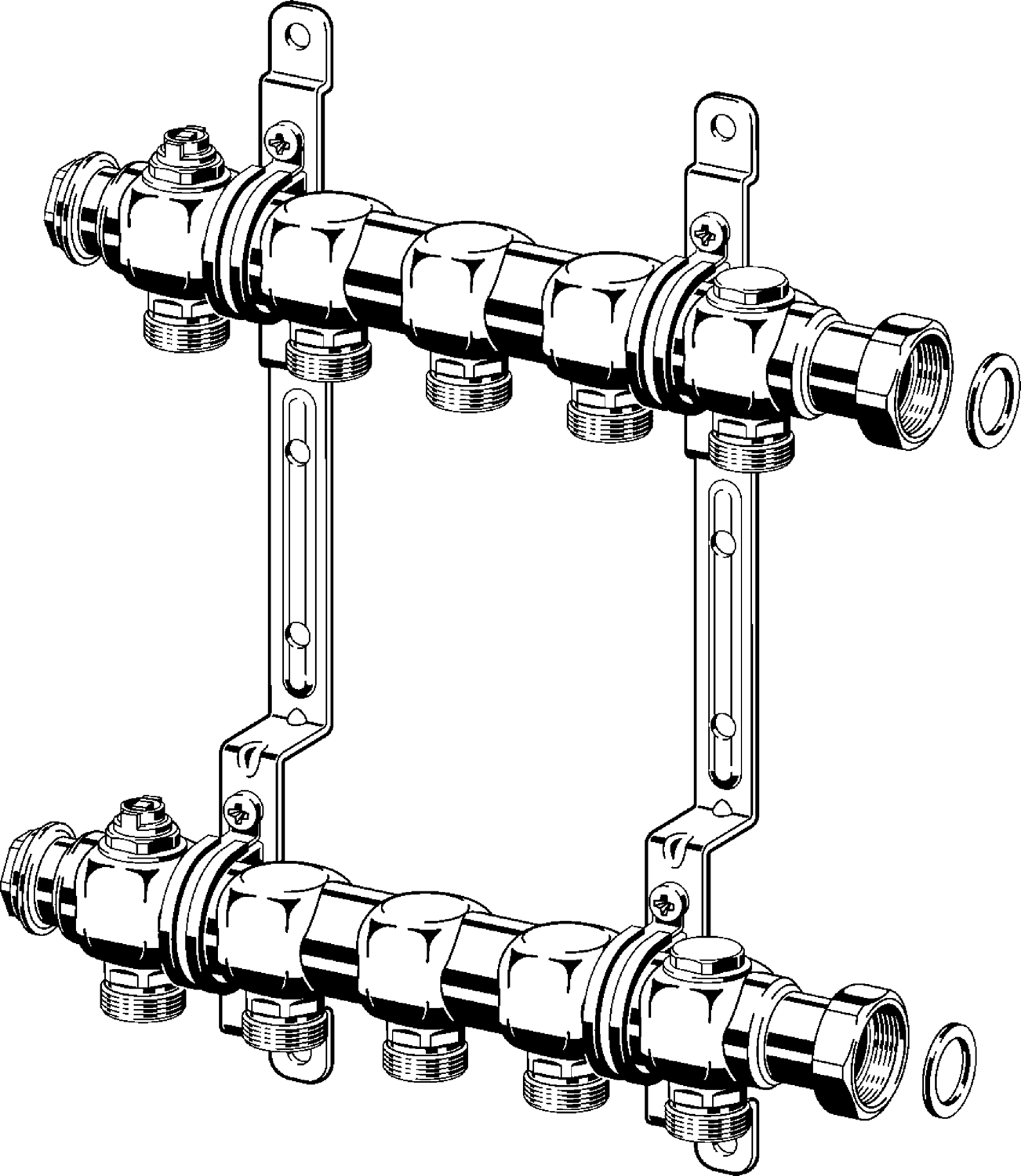 587 550 Модель 1078 Трубопроводные системы  Viega Smartpress  Коллекторы Santreyd  - Вид №1