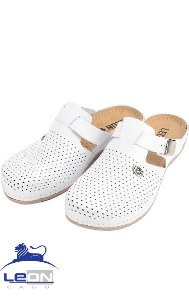 61968 Сабо "Leon" женские белые LEON  Медицинская обувь  размер 38 
