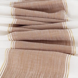 Тюль «Медан», 290 см, полоски, цвет терракот