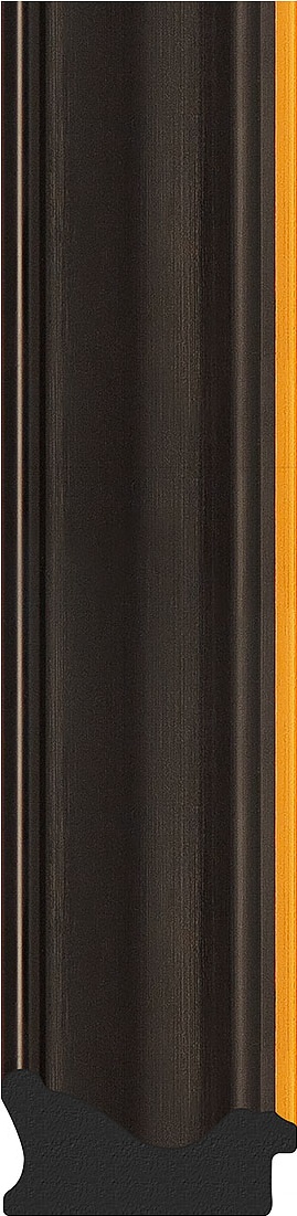 BY 4533 Зеркало с гравировкой в багетной раме - черное дерево с золотом 71 mm EVOFORM Exclusive-G - Вид №3