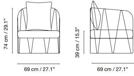 iSimar Садовое кресло из оцинкованной стали с подлокотниками Lagarto 9159 - Вид №10