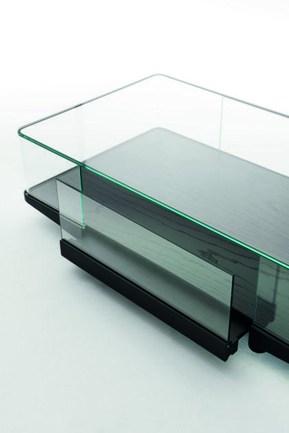 Glas Italia Прямоугольный журнальный столик из хрусталя с отделением для хранения вещей Collector sun-id-1348797 - Вид №1