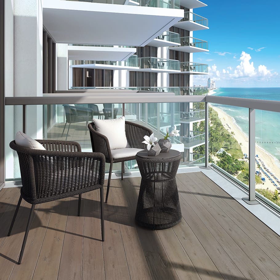 Круглый журнальный столик из морской веревки и алюминия JANUS et Cie узел ARCH-00100582 - Вид №3