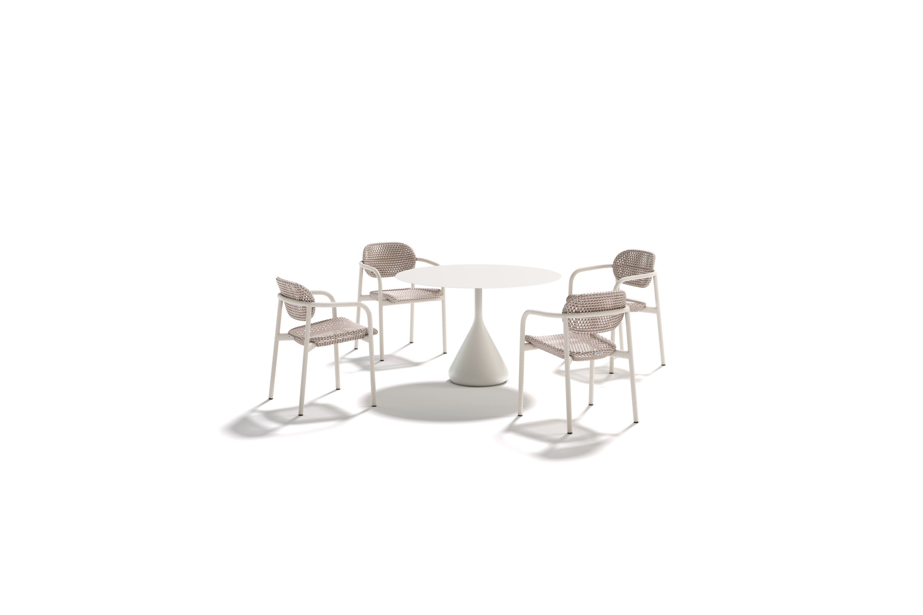 Круглый керамический садовый стол с верхней частью HPL DEDON SATELLITE ARCH-00130468 - Вид №4