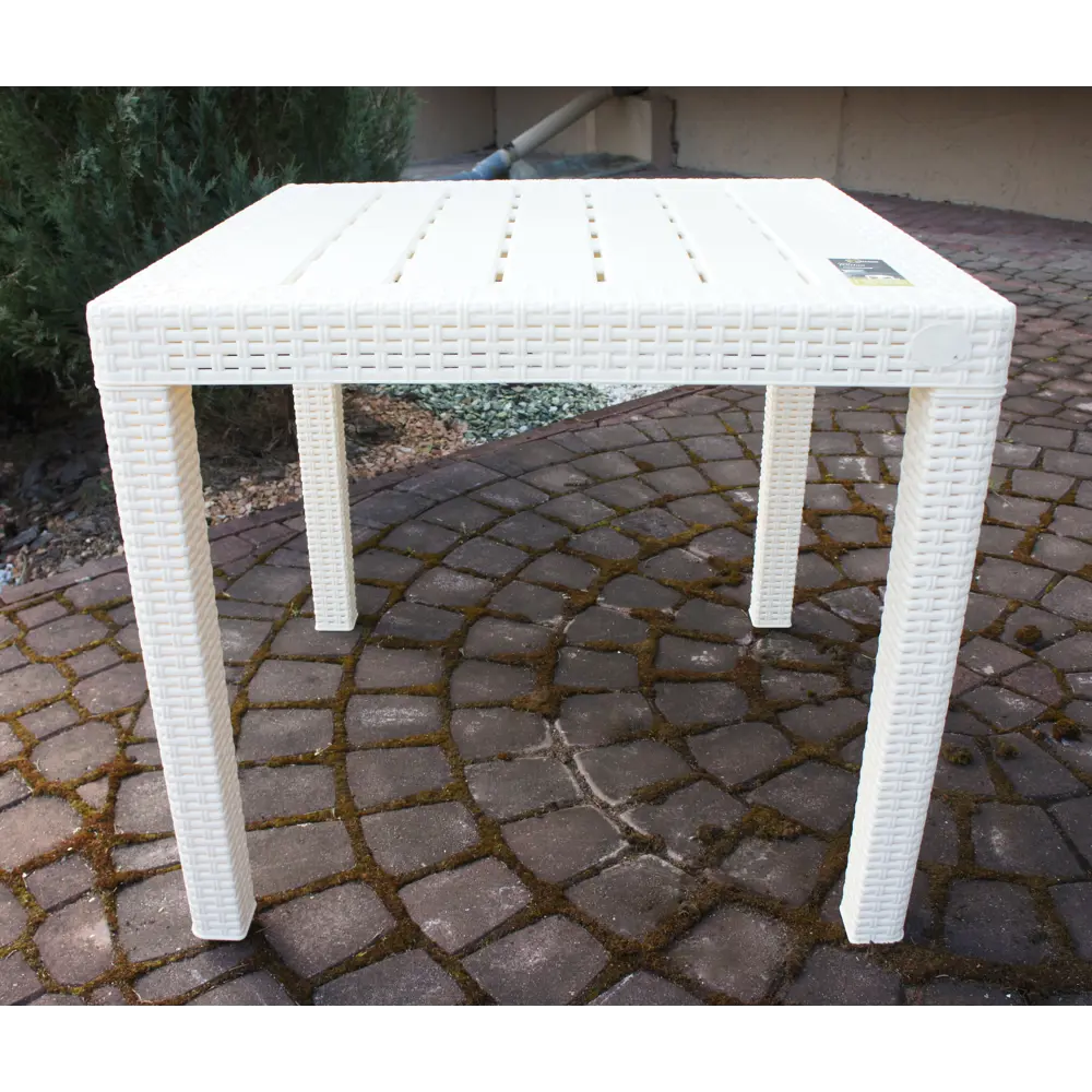 Стол Ingreen Rattan 78.9х78.9х70 см пластик бежевый STLM-2024049 - Вид №3