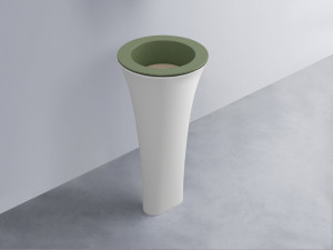 AMLA45-AG+AMPILT-AV+AMCOLT-BL Раковина Amedeo Tondo отдельностоящая cielo Enjoy + Amedeo