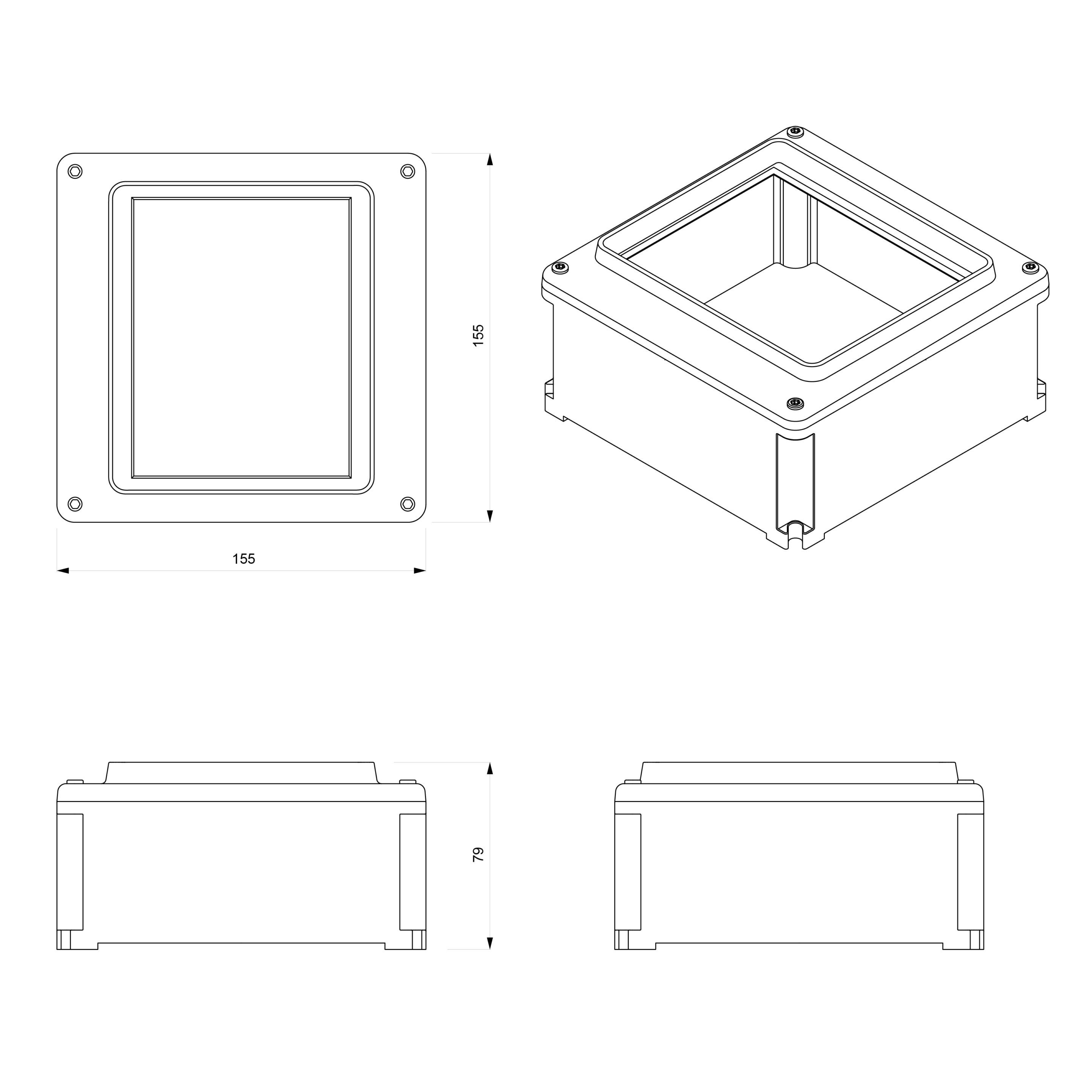 Окрашенная алюминиевая электрическая коробка Genuit Corten ARCH-00123536 - Вид №14