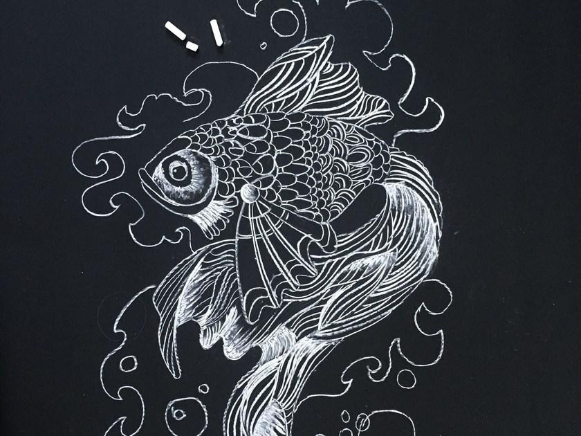 Groovy Magnets Магнитные виниловые обои Chalkboard sun-id-1438173 - Вид №5