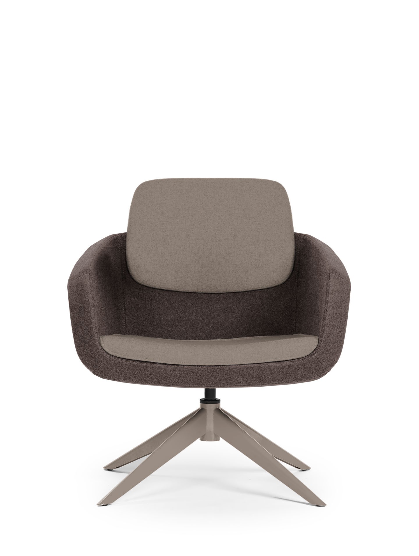 AA8090 mid-backrest lounge armchair, steel base True Design Arca