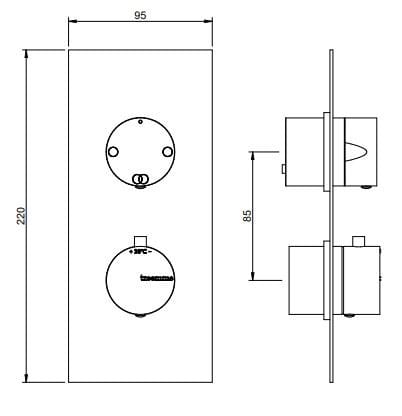 Набор для душа из латуни с насадкой для душа Rubinetterie Treemme Up+ ARCH-00057275 - Вид №5