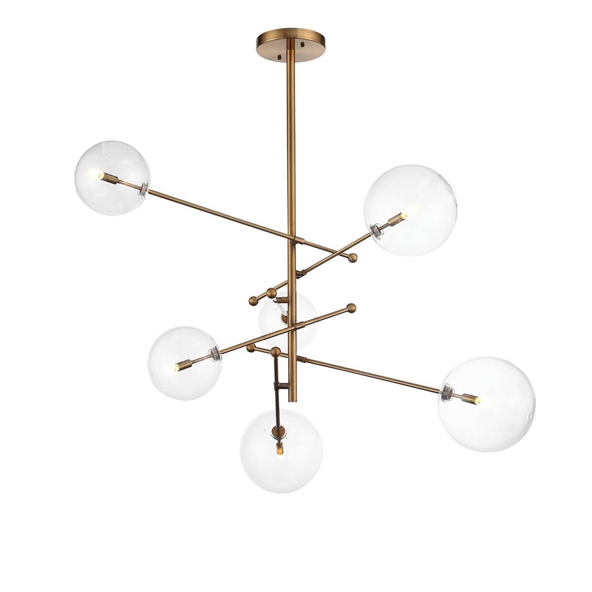 Люстра подвесная коричневая ST Luce Sandro SL1205.303.06 ST LUCE ДИЗАЙНЕРСКИЕ, SANDRO 00-3834576 Коричневый;прозрачный  - Вид №2