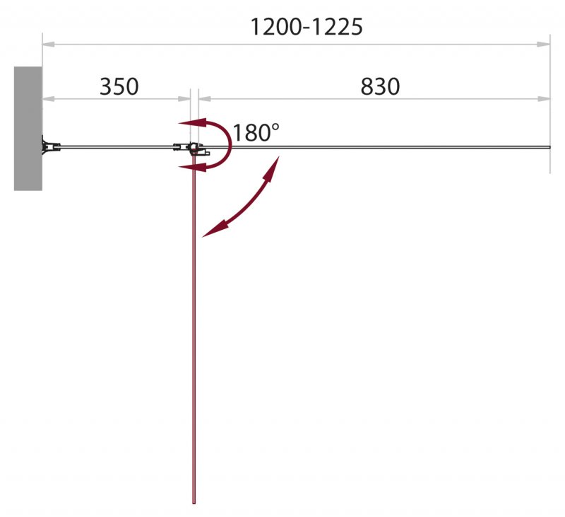 SELA-V-11-120/140-Ch-Cr-R Душевое ограждения на борт вынны BELBAGNO Китай  - Вид №2