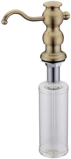 Встраиваемый дозатор ZorG Inox ZR-25 BR для жидкого мыла, бронза